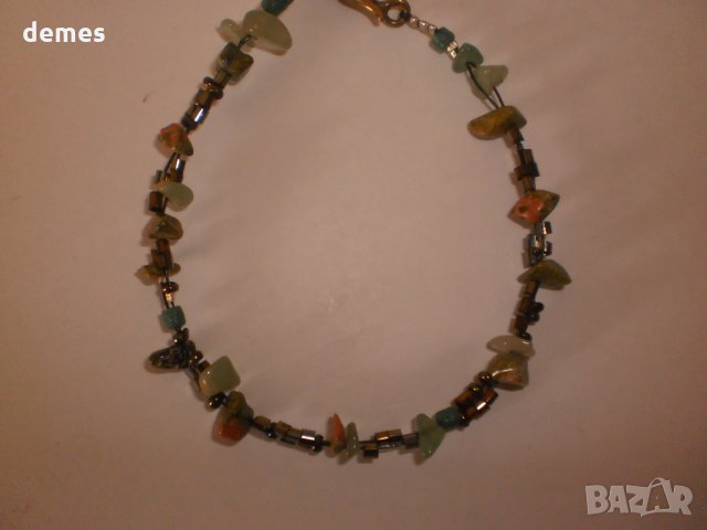  Гривна от полускъпоценни камъни-mix от Гана, снимка 2 - Гривни - 32077957