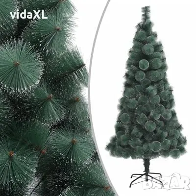 vidaXL Изкуствена коледна елха със стойка, зелена, 150 см, PET（SKU:328483）, снимка 1 - Декорация за дома - 48269989