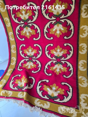 Котленски ръчно тъкан вълнен килим от едно време. , снимка 2 - Килими - 51382843