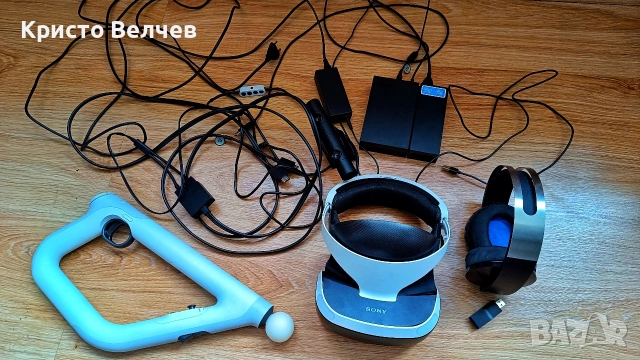 PS4 / PlayStation VR комплект с аксесоари и кабели