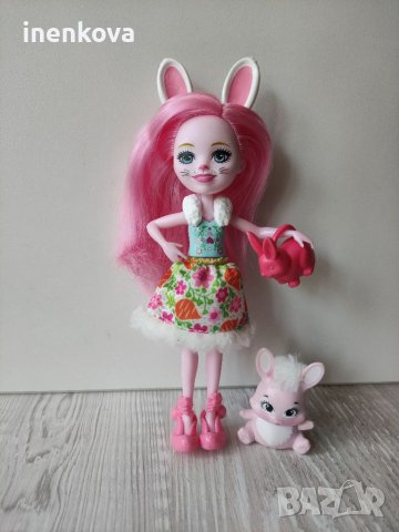 Кукла зайче с любимец  Енчантималс Enchantimals  13лв., снимка 4 - Кукли - 37446440