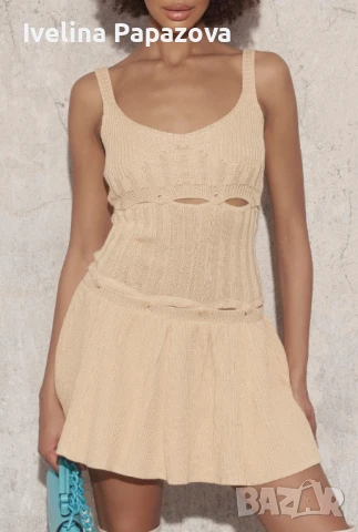 Дамска плетена рокля , снимка 2 - Рокли - 50499664