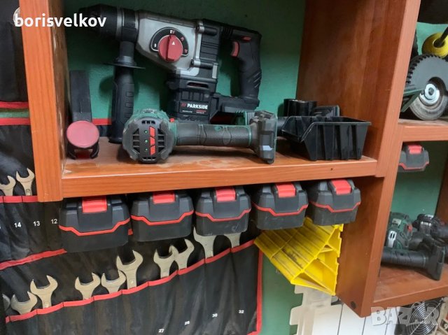 3D стойки за инструменти и батерии DeWALT, Bosch, Milwauke, Parkside, снимка 8 - Други - 44358489
