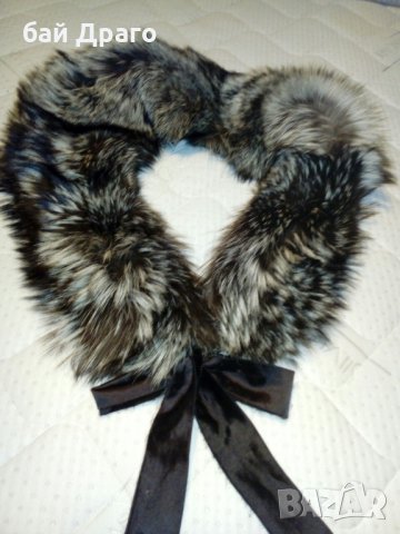 Яка-наметка от сребърна лисица, снимка 3 - Палта, манта - 30870722