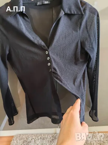 Прозрачна риза Q.S. , снимка 2 - Ризи - 48326028