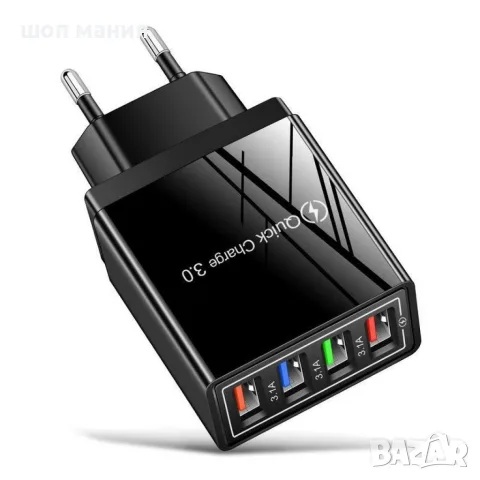 Устройство за скоростно зареждане с 4 USB порта Quick Charge 3.0 , снимка 4 - Оригинални зарядни - 55982400