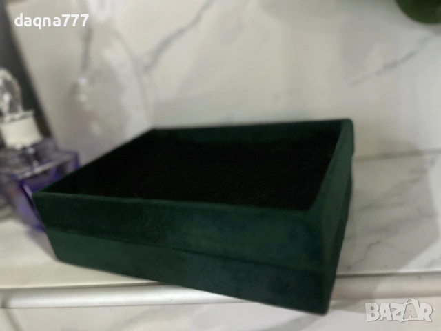 Кутия от зелено кадифе за бижута, снимка 7 - Други - 53244336