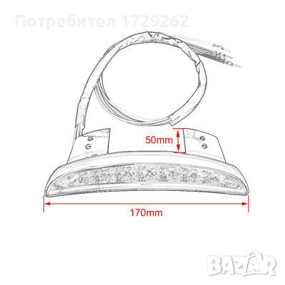 Стоп за мотор чопър бобър с вградени мигачи , снимка 2 - Аксесоари и консумативи - 38540751