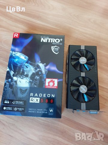 Видео карти Sapphire RADEON RX 580 NITRO+ 8GB, снимка 3 - Видеокарти - 42589730
