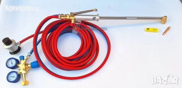 Резак ESAB 700мм, маркуч 10м. двоен, вентили пропан и кислород, дюза, клапани предпазни 