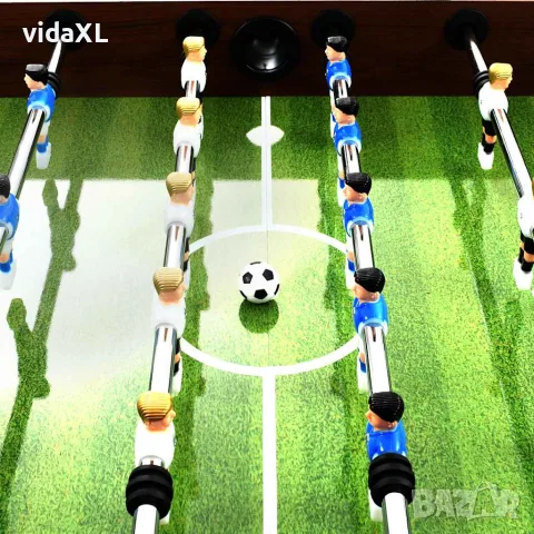 vidaXL Футболна маса, стомана, 60 кг, 140x74,5x87,5 см, кафява, снимка 4 - Джаги - 56148400