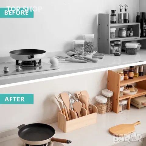 OAKERLAND Голям органайзер за прибори Стенен монтаж, Държач от дърво, снимка 4 - Органайзери - 49522756