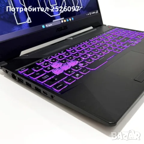 ASUS TUF A15/144Hz/Ryzen 7 4800H/16GB/RTX 3050/RGB/512GB, снимка 4 - Лаптопи за игри - 56012571