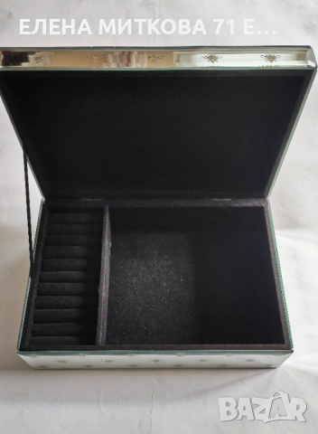 Луксозна голяма огледална кутия за бижута със златист декор "пчелички", снимка 8 - Други - 53990418