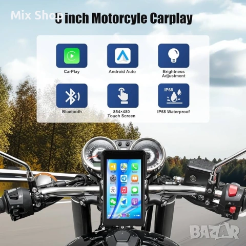 SIXWIN Нова Преносима GPS навигация за мотоциклети Безжична мотоциклетна система, снимка 2 - Друга електроника - 53925099