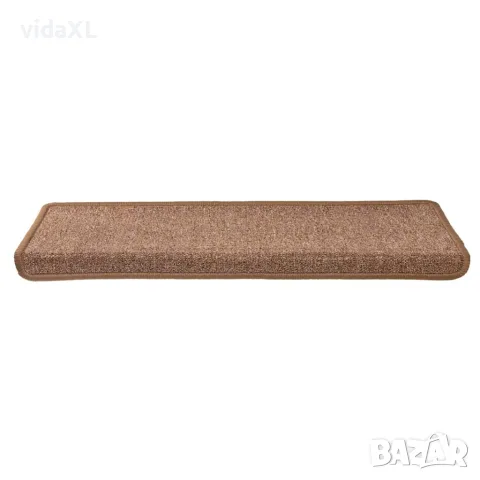 vidaXL Изтривалки за стълби, 30 бр., 65x21x4 см, кафяви, с правоъгълен кант, снимка 4 - Изтривалки - 56147153