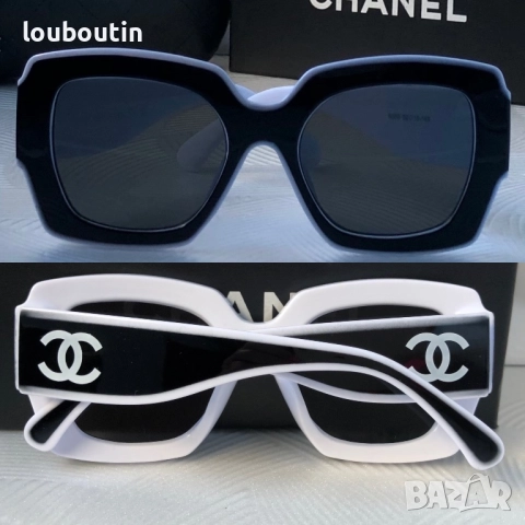 Дамски слънчеви очила квадратни черно и бяло, снимка 2 - Слънчеви и диоптрични очила - 51703729