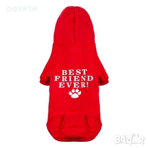  Тениска - Pet Hoodie Red Hoodie Best Friend Ever, снимка 1 - Други животни - 44200695