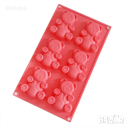 760 Силиконова форма за домашни мечета Барни молд за кексчета Барни, снимка 10 - Форми - 48610478