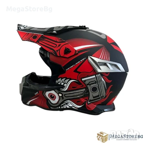 Кросова каска 188 - размер S - Matt Black/Red, снимка 6 - Аксесоари и консумативи - 50527260