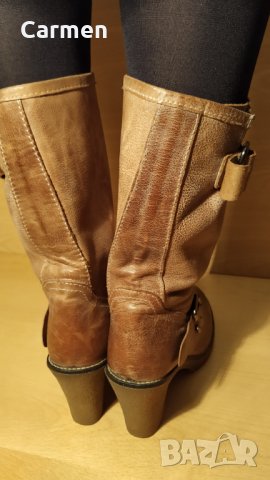 Италиански ботуши от естествена кожа, снимка 2 - Дамски ботуши - 31280862