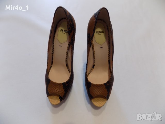 обувки fendi токчета оригинални официални елегантни дамски 38 1/2, снимка 4 - Дамски обувки на ток - 44424307