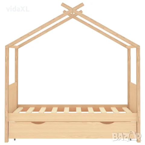 vidaXL Рамка за детско легло с чекмедже, борово дърво масив, 80x160 см, снимка 3 - Бебешки легла и матраци - 56146845