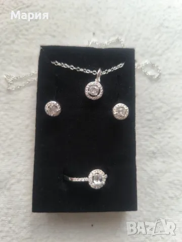 Нежен сребърен комплект, снимка 2 - Бижутерийни комплекти - 49869197