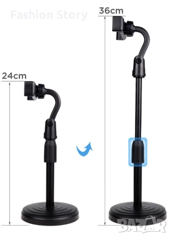 Мултифункционална стойка за телефон разтегателна чупеща глава, снимка 6 - Селфи стикове, аксесоари - 51627643