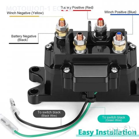 Контролер Соленоид Контактор Реле за ЛЕБЕДКА 12V ATV UTV Can-Am, снимка 2 - Части - 39517817