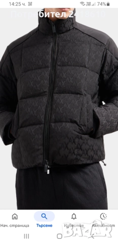  Armani Exchange A/X Monogram  Mens Down Jacket  Size L / XL ОРИГИНАЛ! Мъжко Зимно пухено Яке!, снимка 3 - Якета - 51834813