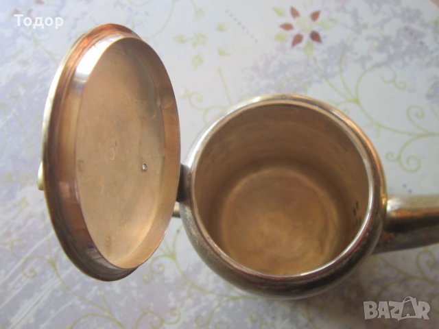 Старинен бронзов чайник кана , снимка 6 - Прибори за хранене, готвене и сервиране - 30185000
