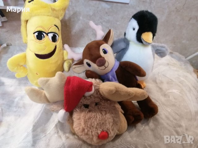 Коледни симпатични плюшени играчки - еленче, пингвинче, маймунка. , снимка 2 - Плюшени играчки - 30896832