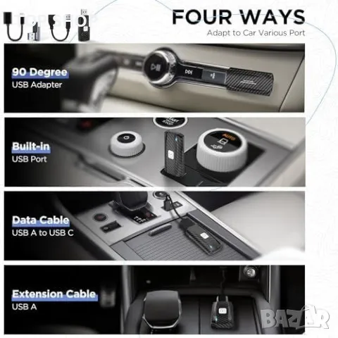 Нов Преобразувател CarPlay U2C-AIR 2.0 - Лесна Безжична Връзка за кола, снимка 3 - Друга електроника - 49970911