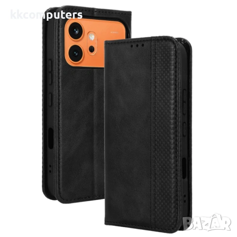 Ретро Кожен Калъф Портфейл за Honor 600 Pro 5G / 600 5G - Магнитен, Стойка, Слотове, 4 цвята