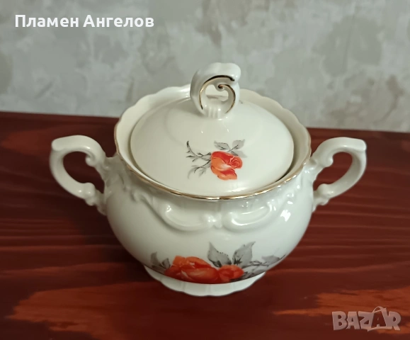 Антикварна Баварска захарница "Mittertech" Бавария , снимка 4 - Антикварни и старинни предмети - 53895111