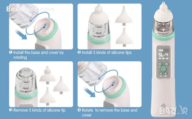 Аспиратор за нос за бебе, снимка 2 - Други - 49115432