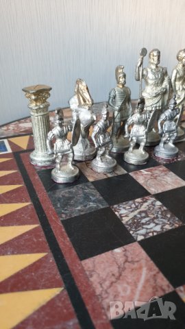 Стара викторианска мраморна маса за шах 19век, снимка 9 - Антикварни и старинни предмети - 42758936