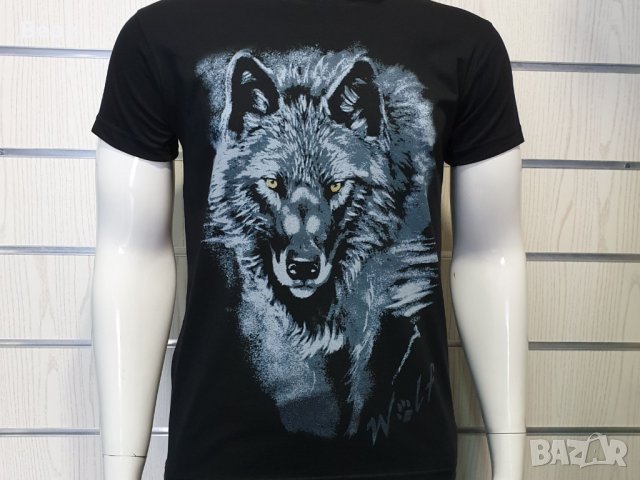 Нова мъжка тениска с дигитален печат Сив Вълк, Серия Вълци, снимка 7 - Тениски - 29104399
