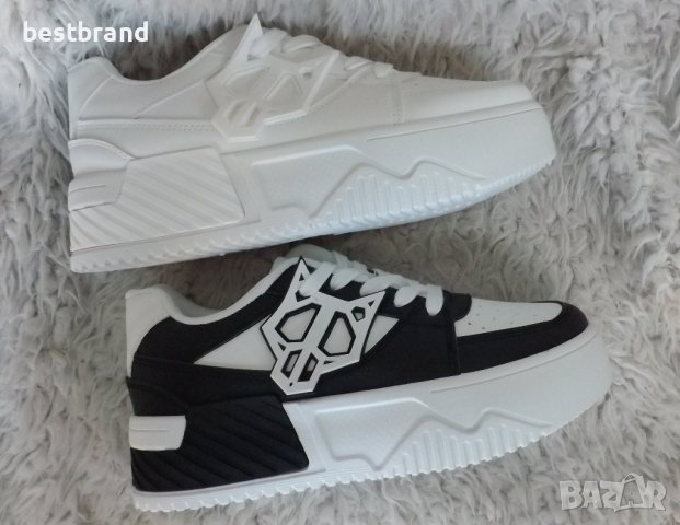 Маратонки, еко кожа, бели, код 367/40, снимка 2 - Маратонки - 44325752