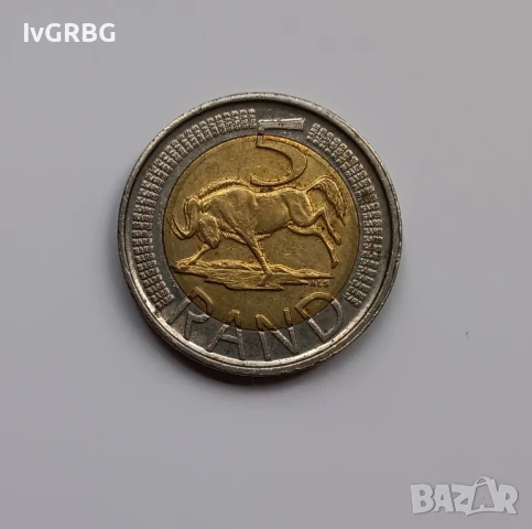 5 ранда Южна Африка 2014 Монета от Южна Африка 5 ранд 2014 ЮАР