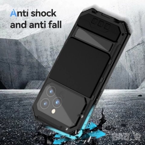 Apple iPhone 15 Pro Max R-JUST Удароустойчив/Водоустойчив Калъф и Протектор, снимка 6 - Калъфи, кейсове - 52689247