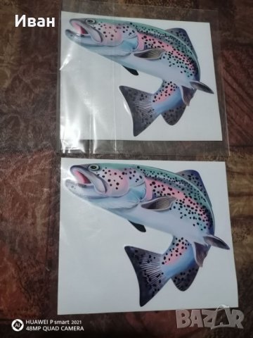 Стикер лепенка Риба Щука Елен Глиган Тигър за автомобил кола джип камион + подарък