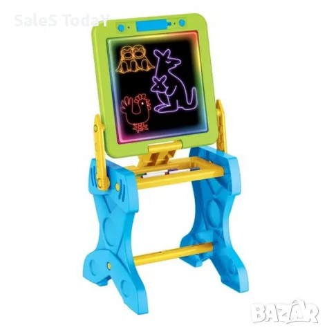 Детска маса и столче за рисуване, Детски чин, дъска със светлина