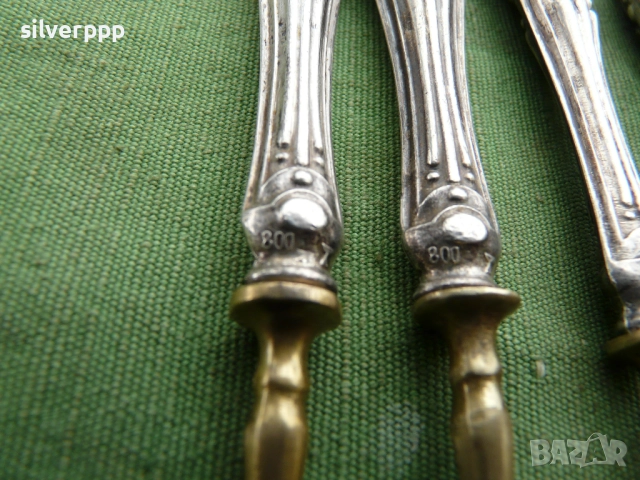  Ретро десертни вилички - 5 бр , снимка 3 - Други ценни предмети - 52317086