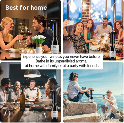 Професионален смарт аератор за вино Joqineer, снимка 6 - Други - 44750845