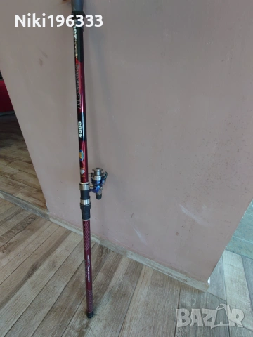 Риболовен комплект: Италианска въдица Lineaeffe Carbon и макара Shimano, снимка 2 - Въдици - 53971657