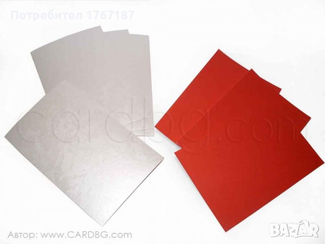 Картон мукава 10 броя двулицев червен и бял