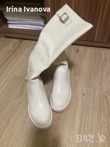 Ботуши Екрю с цип, снимка 3 - Дамски ботуши - 42289528