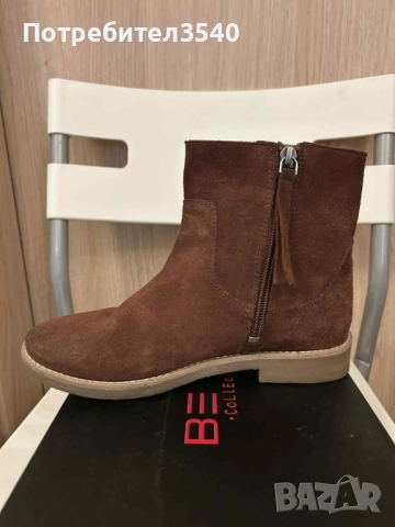 Кафяви боти Зара/Zara, снимка 3 - Дамски боти - 48558106